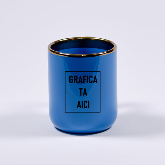 Cană elegantă cu accente aurii - sublimată