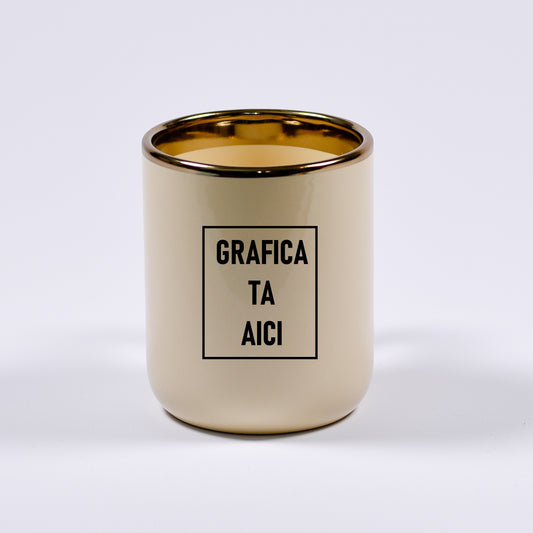 Cană elegantă cu accente aurii - sublimată