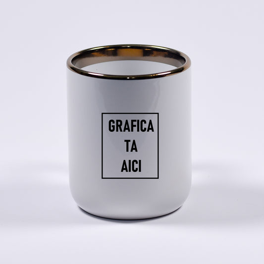 Cană elegantă cu accente aurii - sublimată