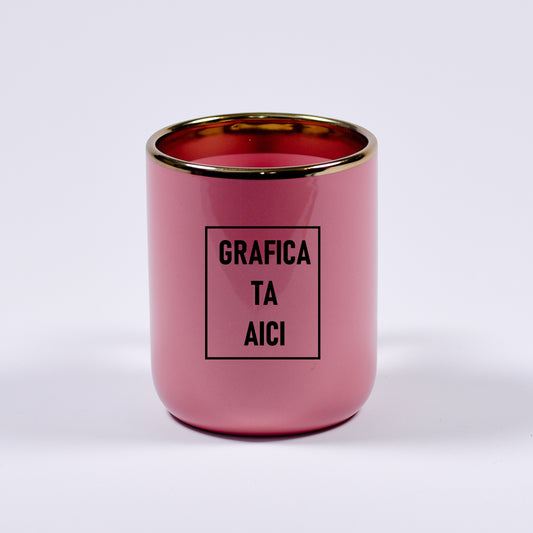 Cană elegantă cu accente aurii - sublimată