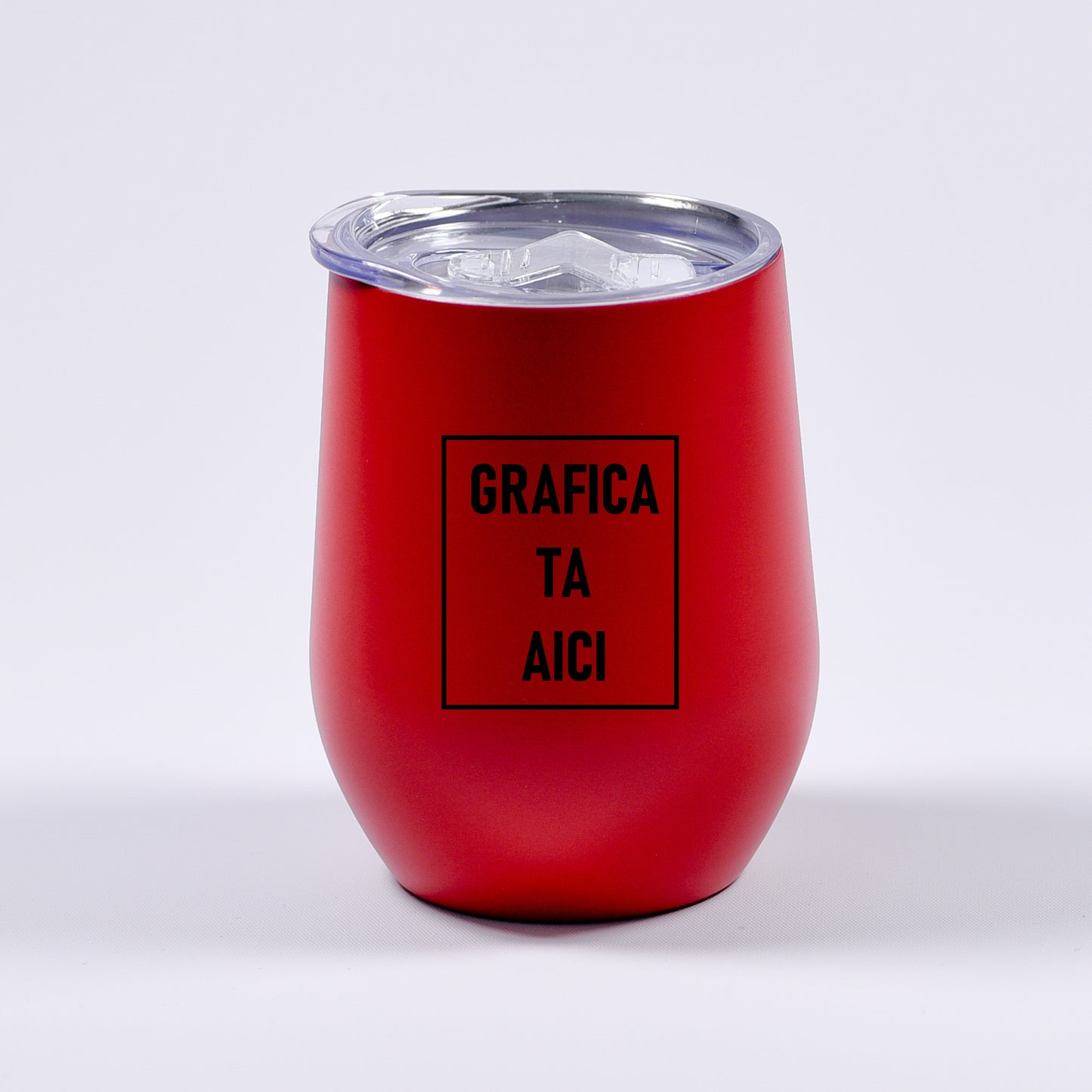 pahar temoizolant rosu cu capac plastic