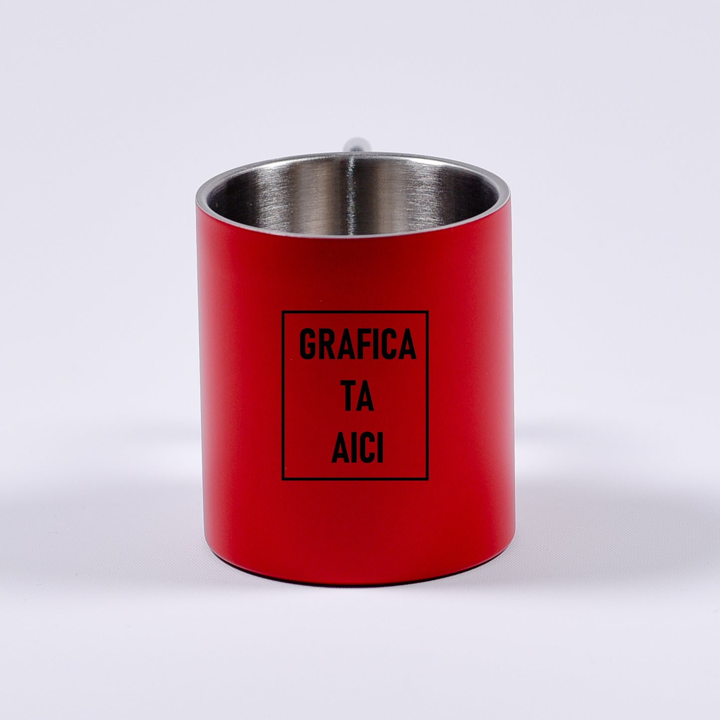 cana metalica rosu mat