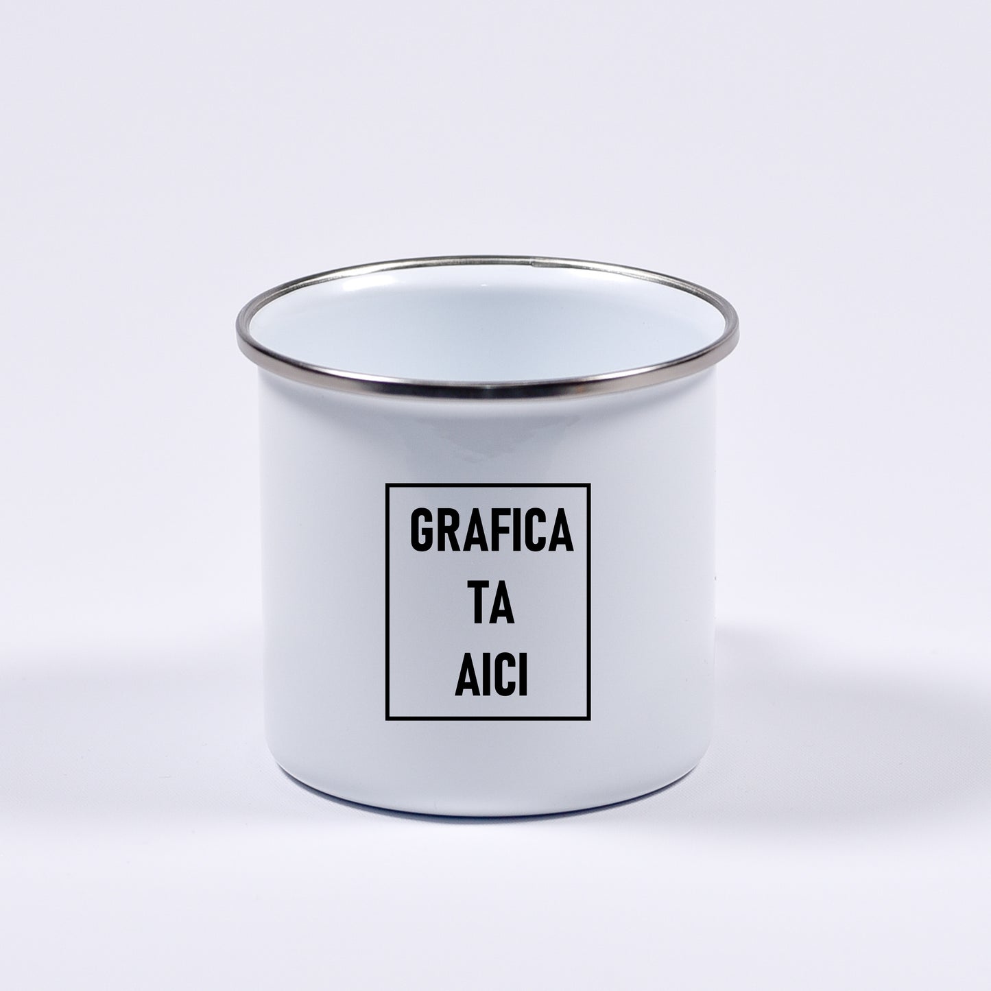 cana emailata alba personalizabila