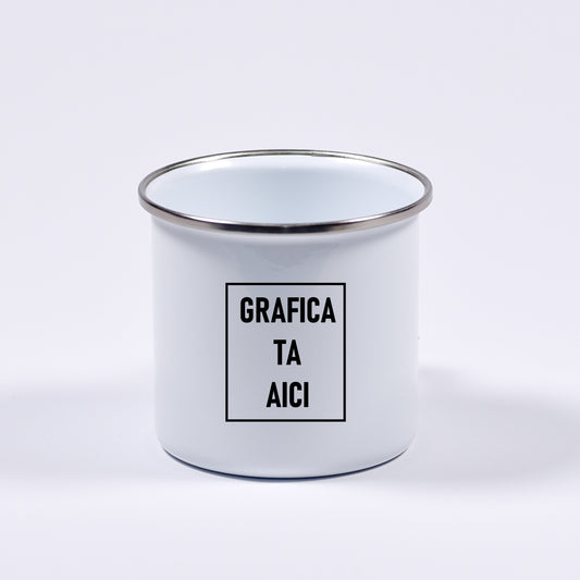 cana emailata alba personalizabila