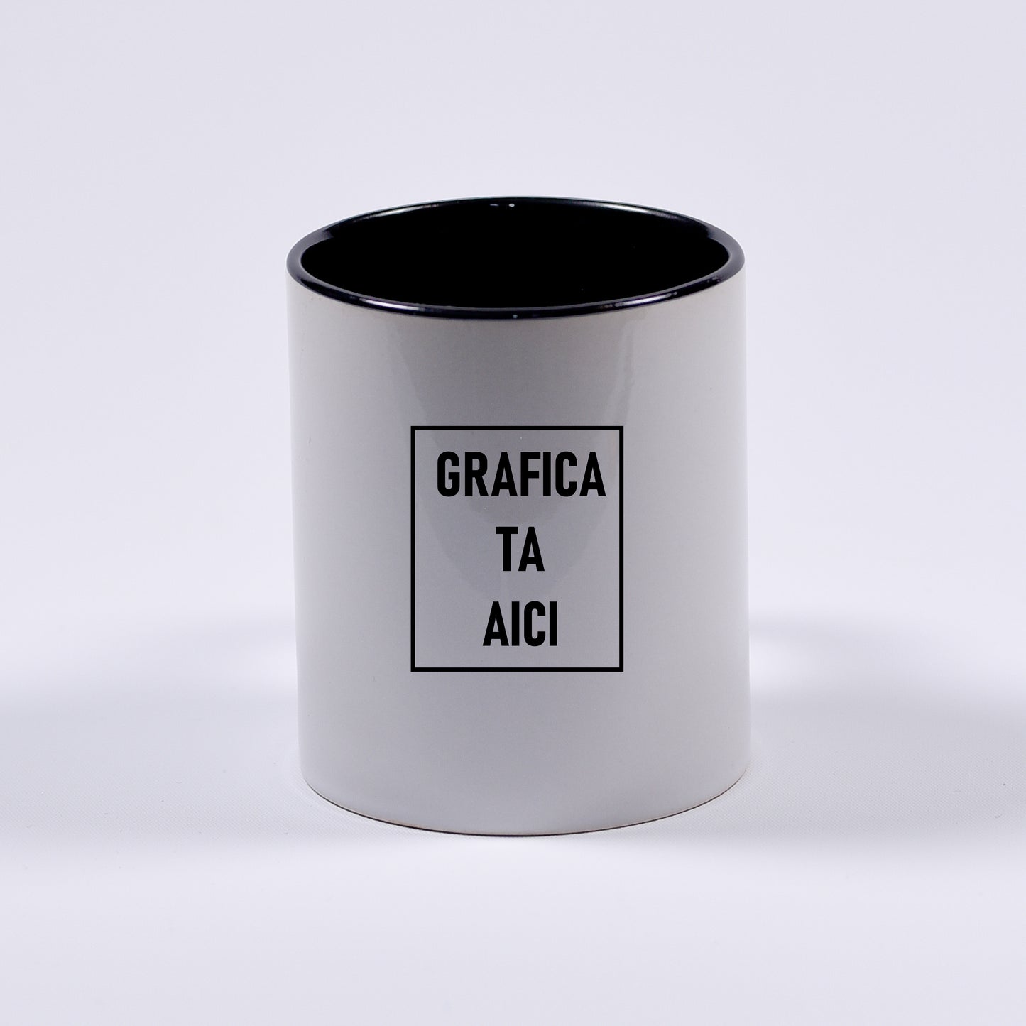 cana personalizabila alba cu interior negru