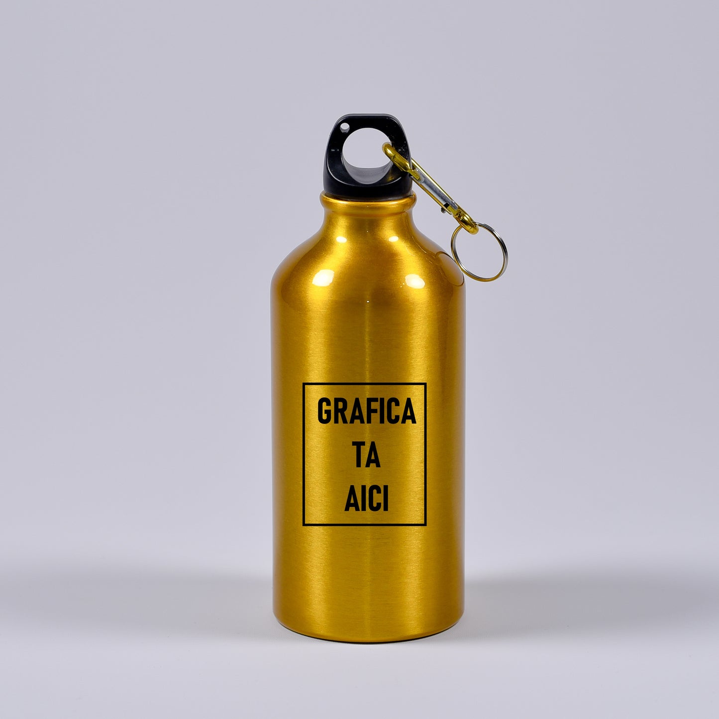 plosca metalica aurie cu carabina