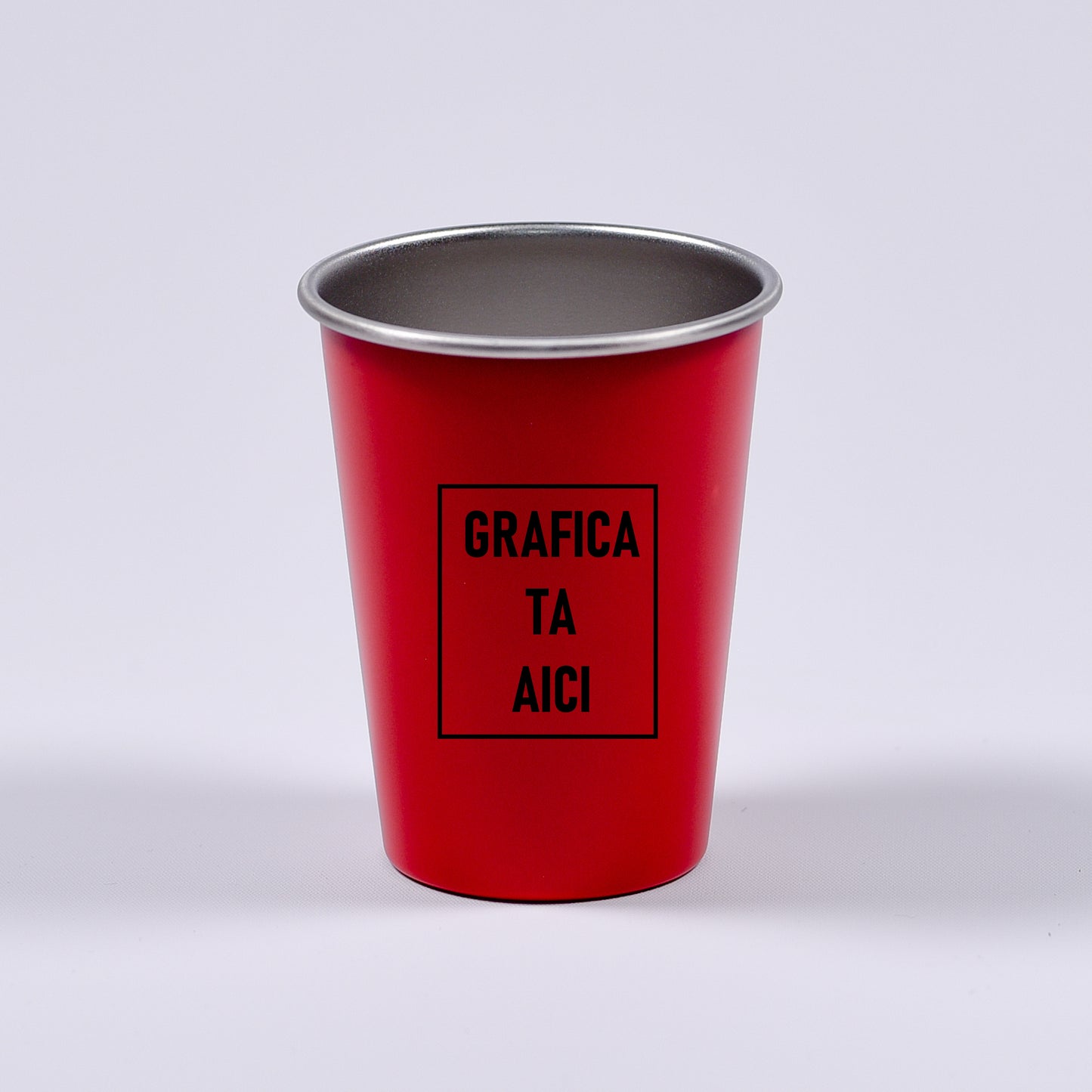 Pahar din otel inoxidabil personalizabil culoare rosu