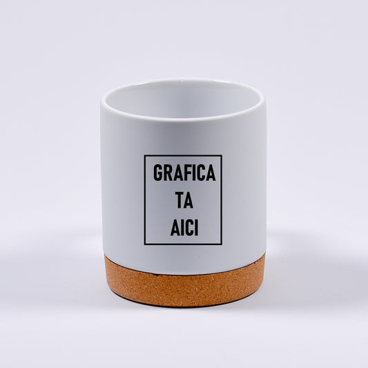 Cană personalizabilă - sublimată cu bază de plută