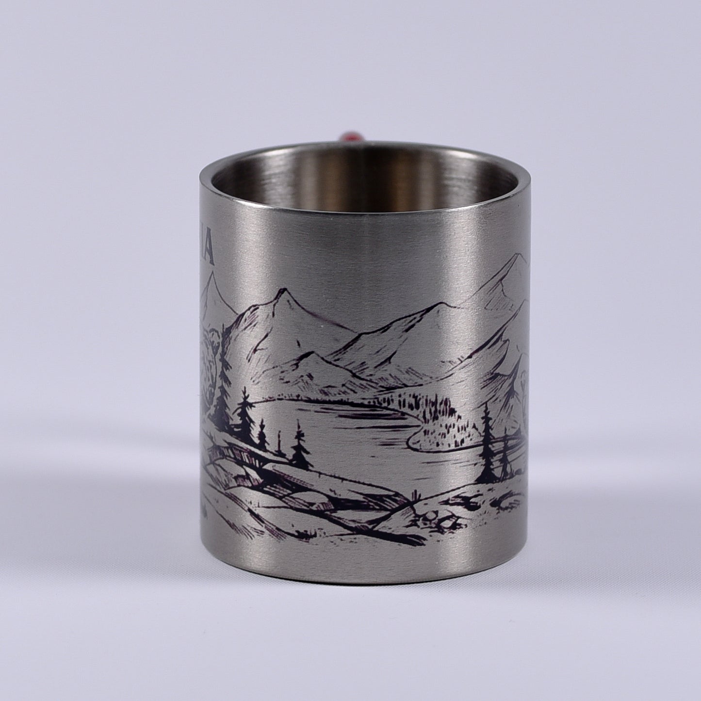 Cană metalică cu carabiner - Urs Gri