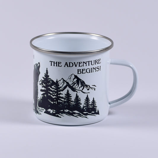 Cană emailată - Every day is a new adventure!