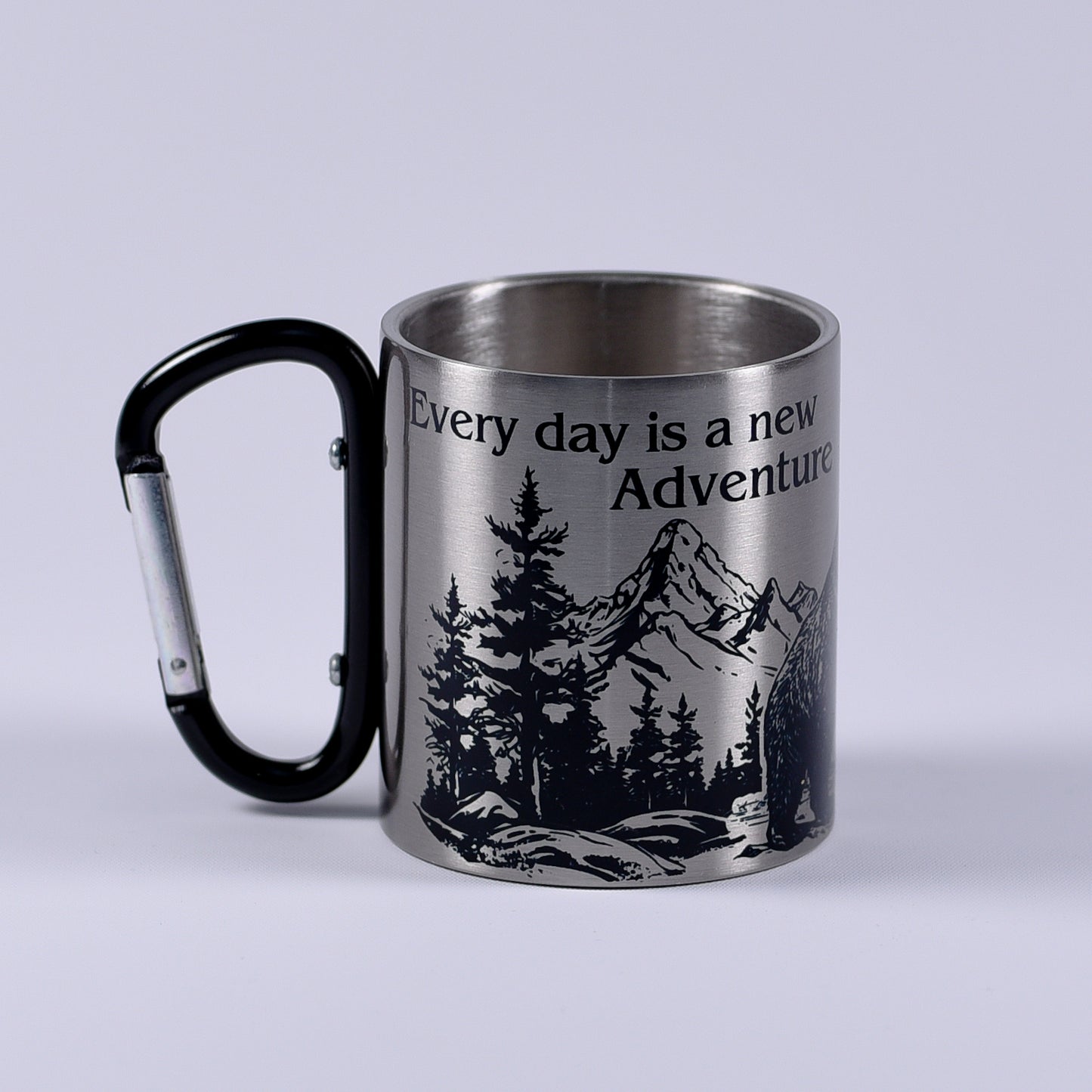 Cană metalică cu carabiner - Every day