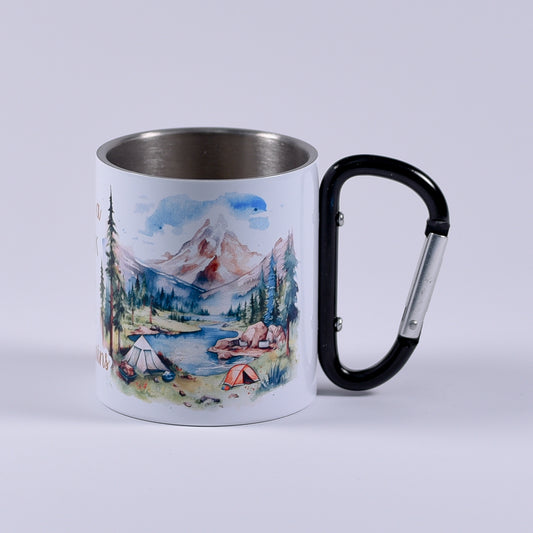 Cană metalică cu carabiner - Take a walk