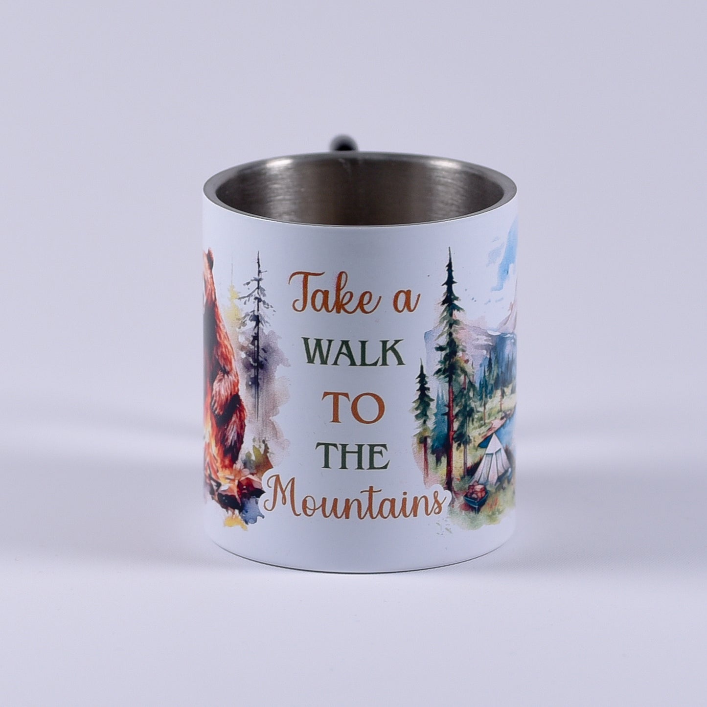 Cană metalică cu carabiner - Take a walk