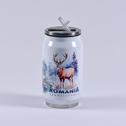 Termos personalizat 250 ml - România design căprioară