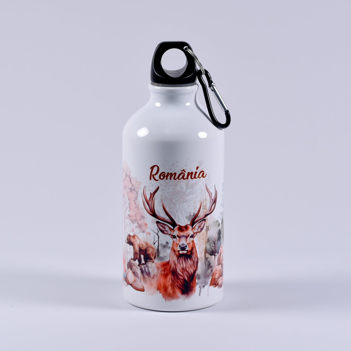 Ploscă personalizată 500 ml - România design căprioară