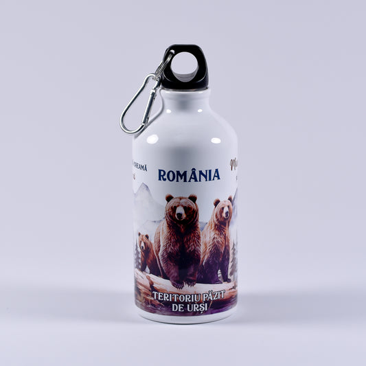 Ploscă personalizată 500 ml - Teritoriu păzit de urși