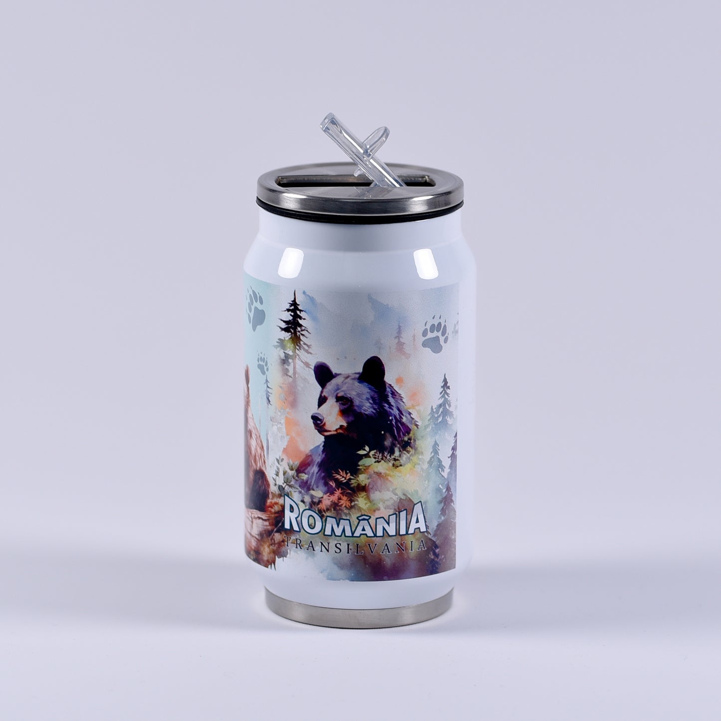 Termos personalizat 250 ml - România design urs