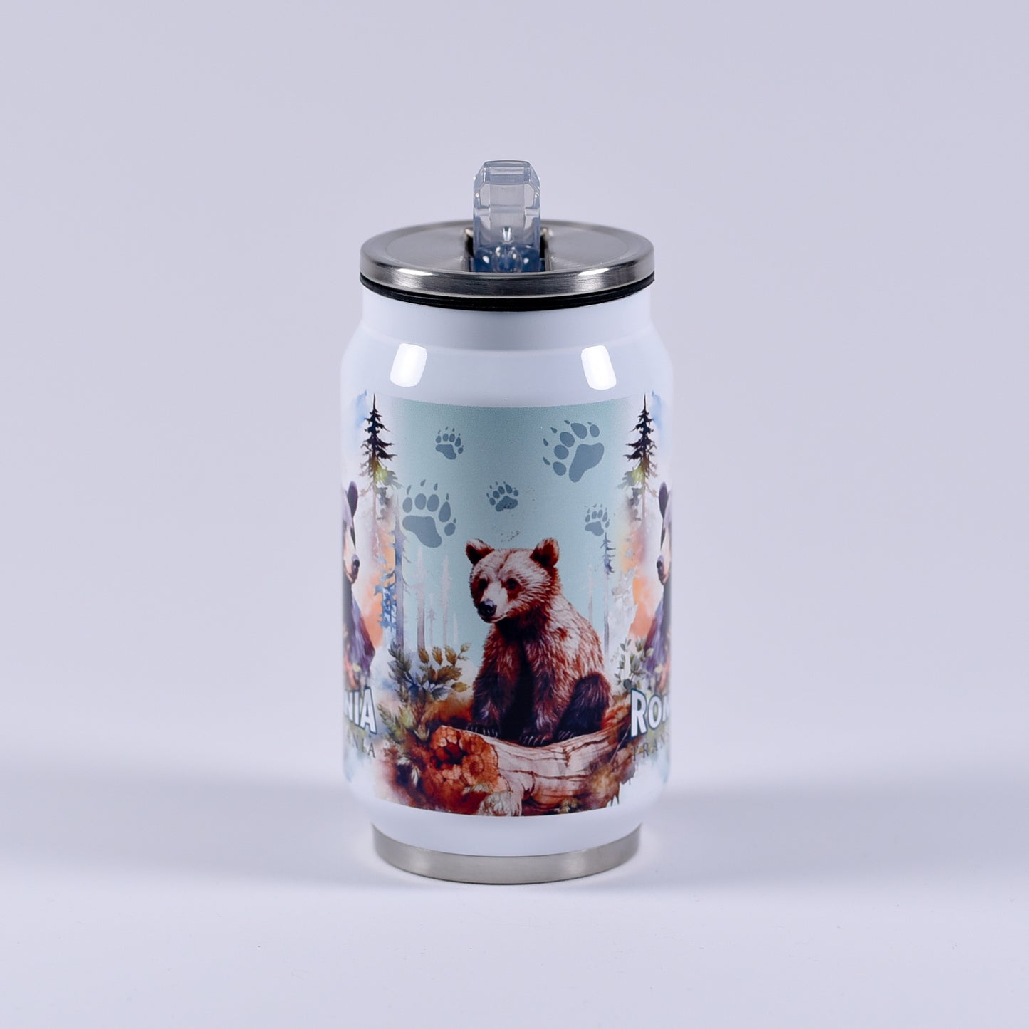 Termos personalizat 250 ml - România design urs
