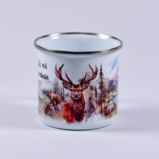 Cană emailată - Munții mă cheamă