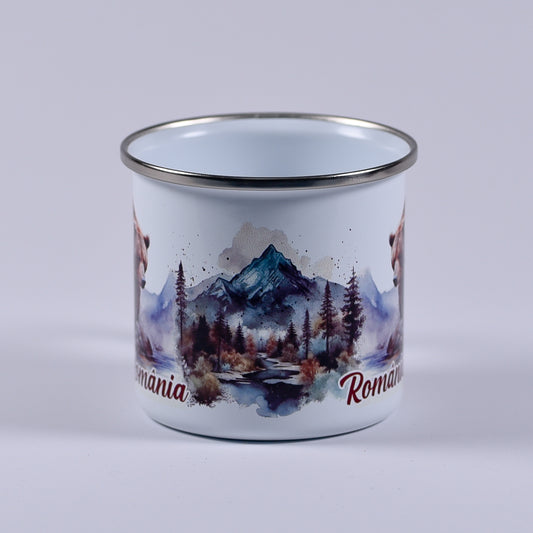 Cană emailată - Design România