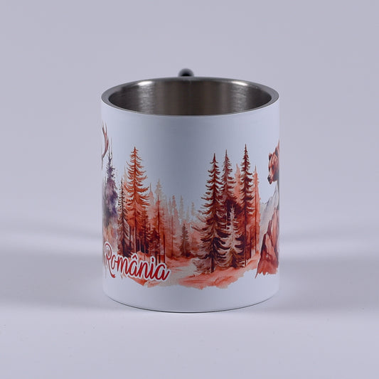 Cană metalică cu carabiner - România