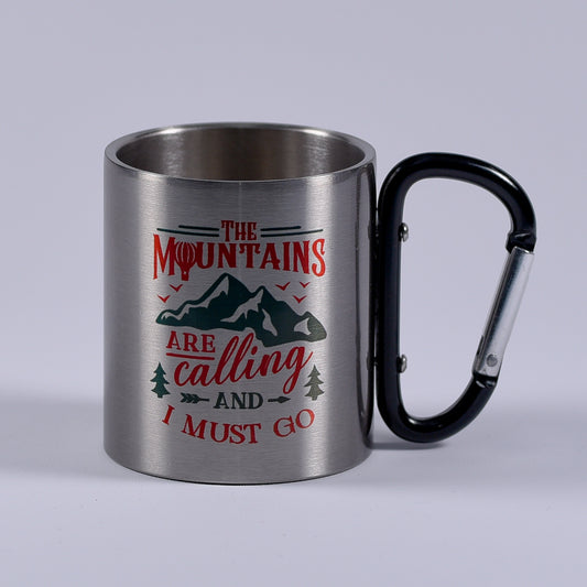 Cană metalică cu carabiner - Wild Side