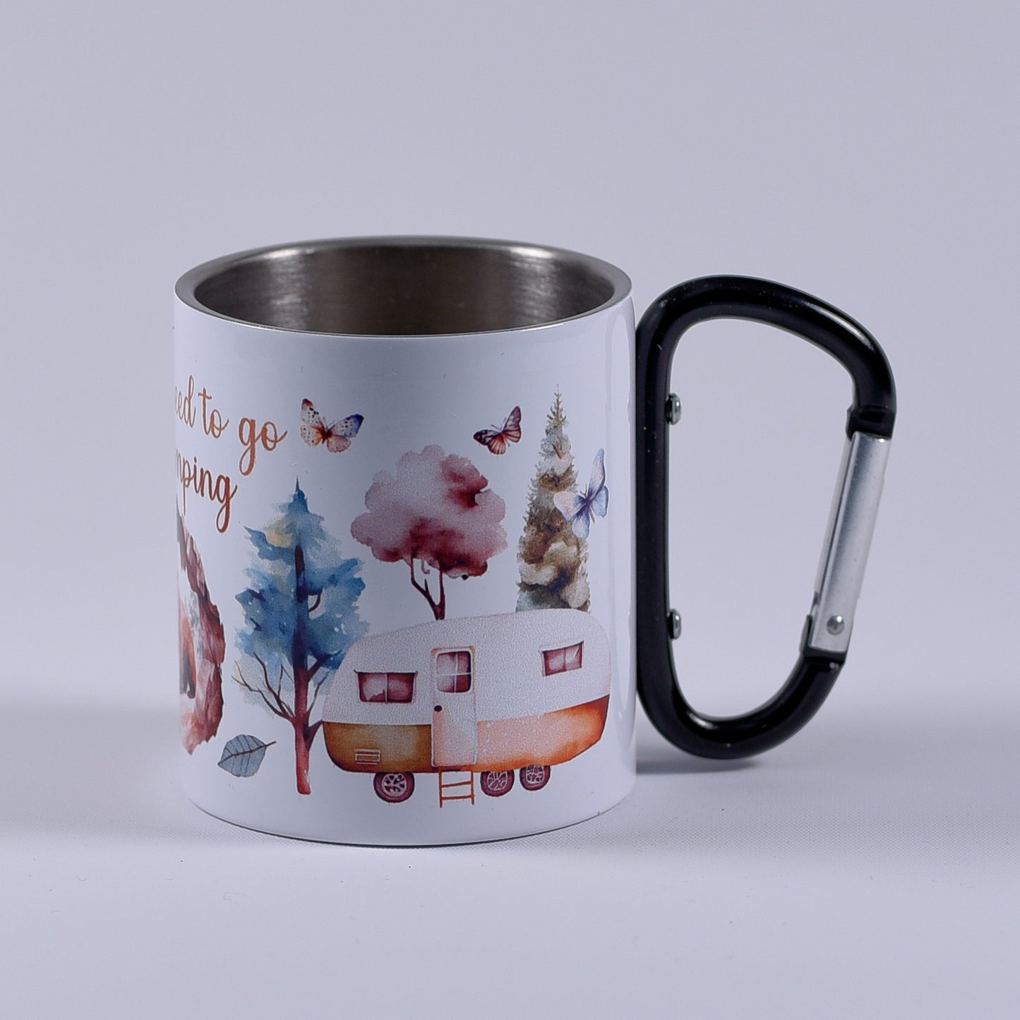 cana metalica rulota cu carabiner