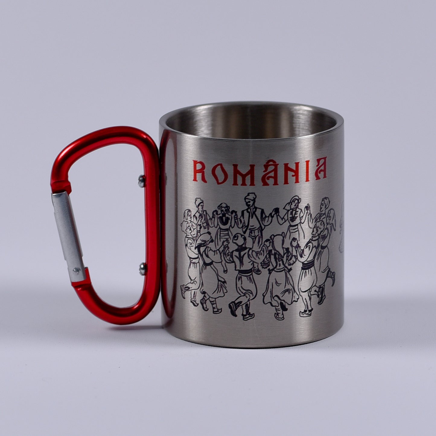 Cană metalică cu carabiner - România