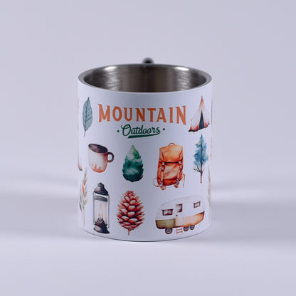 Cană metalică cu carabiner - Mountain