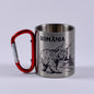 Cană metalică cu carabiner - Urs Gri