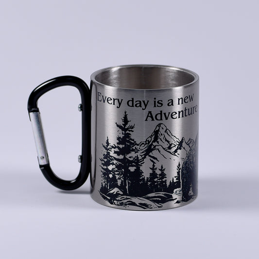 Cană metalică cu carabiner - Every day