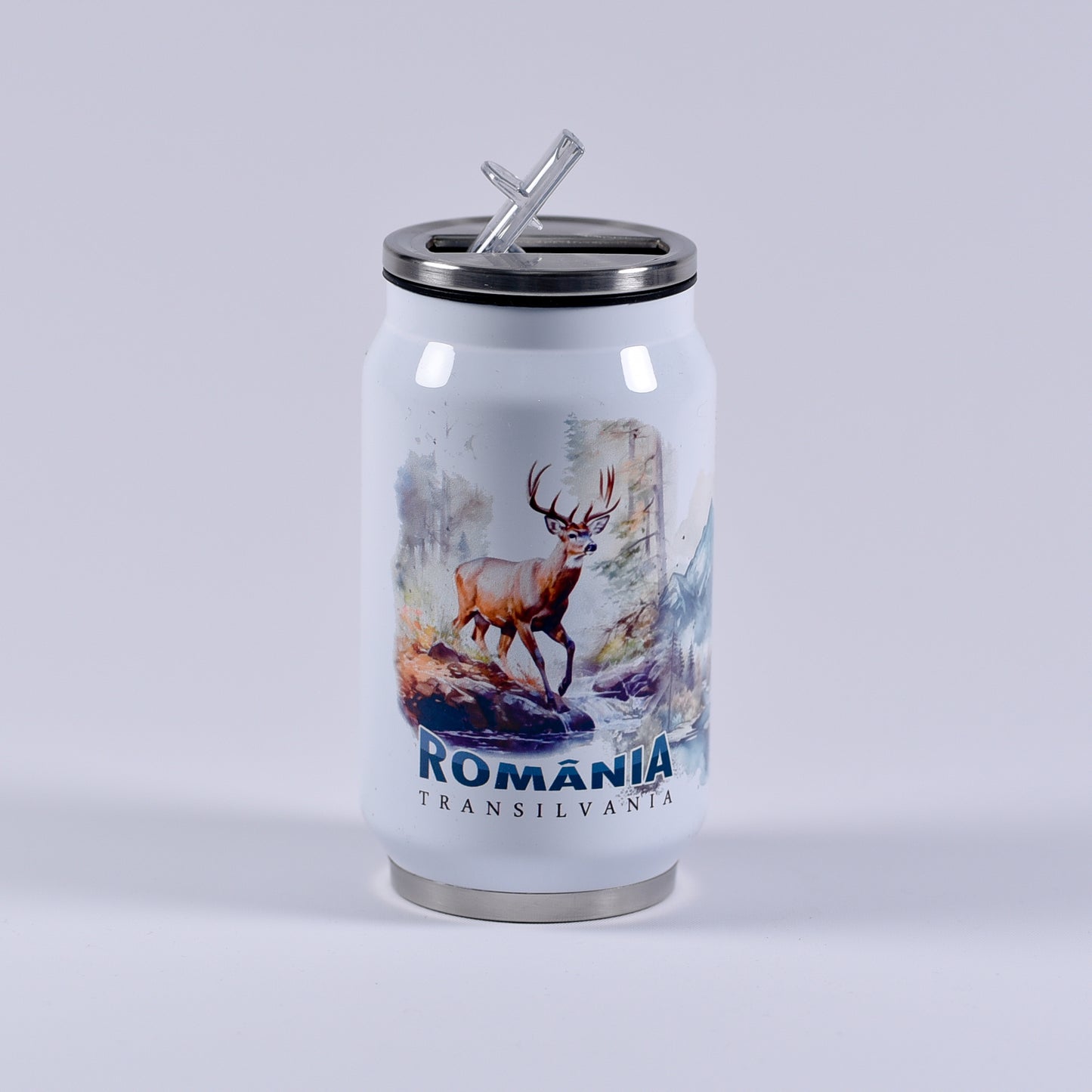 Termos personalizat 250 ml - România design căprioară