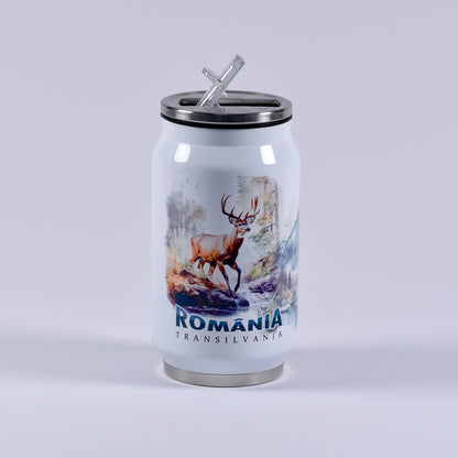 Termos personalizat 250 ml - România design căprioară