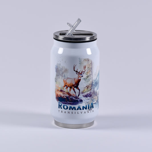 Termos personalizat 250 ml - România design căprioară