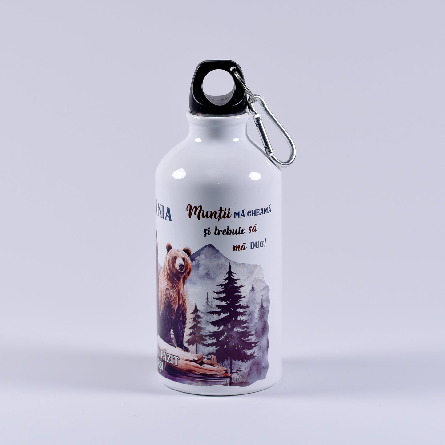 Ploscă personalizată 500 ml - Teritoriu păzit de urși