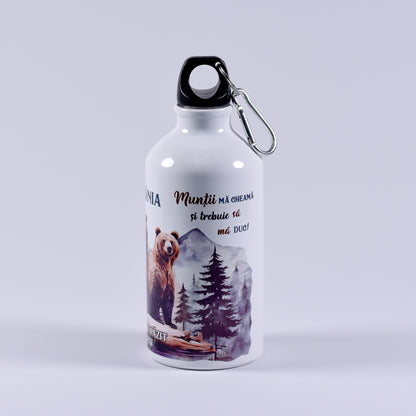 Ploscă personalizată 500 ml - Teritoriu păzit de urși