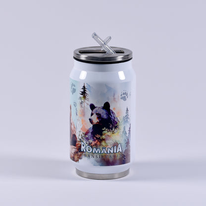 Termos personalizat 250 ml - România design urs