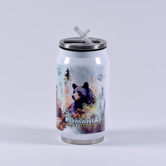 Termos personalizat 250 ml - România design urs