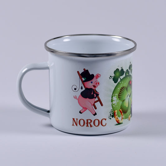 Cană emailată - Design Noroc