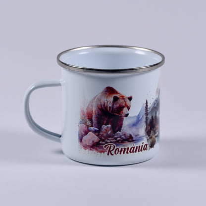 Cană emailată - Design România