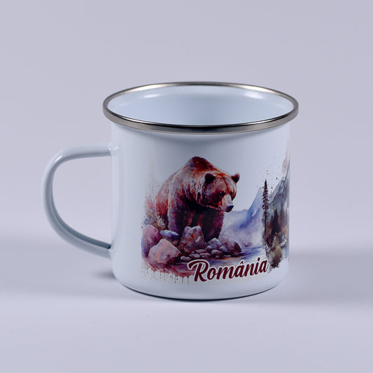 Cană emailată - Design România