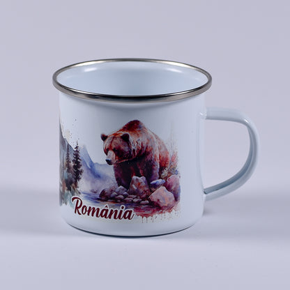 Cană emailată - Design România