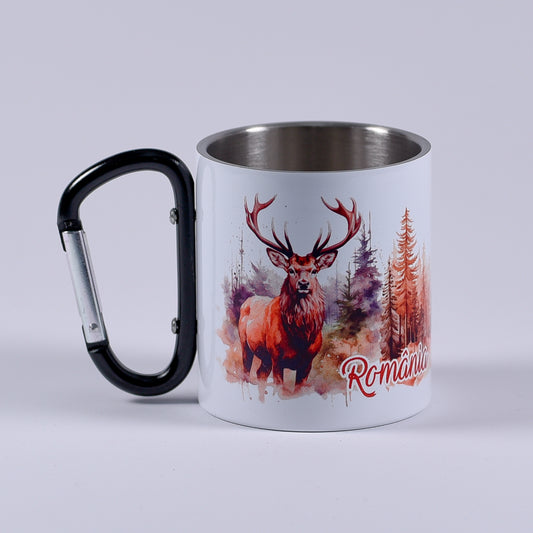 Cană metalică cu carabiner - România