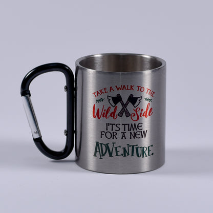 Cană metalică cu carabiner - Wild Side