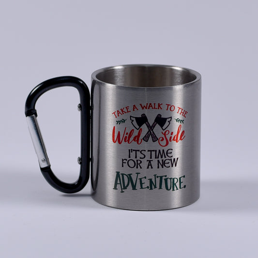 Cană metalică cu carabiner - Wild Side