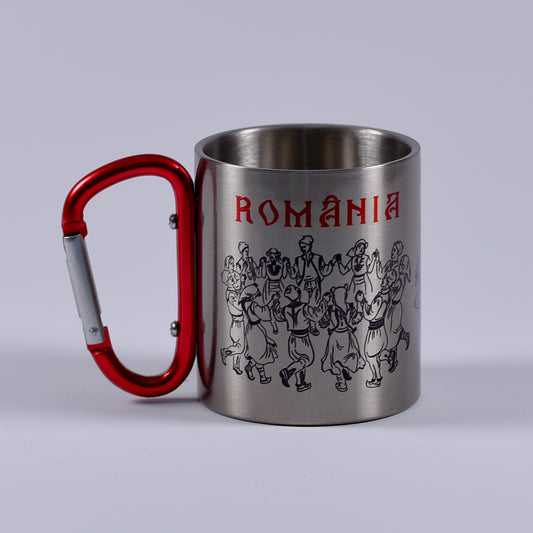Cană metalică cu carabiner - România