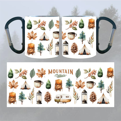 Cană metalică cu carabiner - Mountain