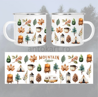 Cană emailată - Mountain Outdoors